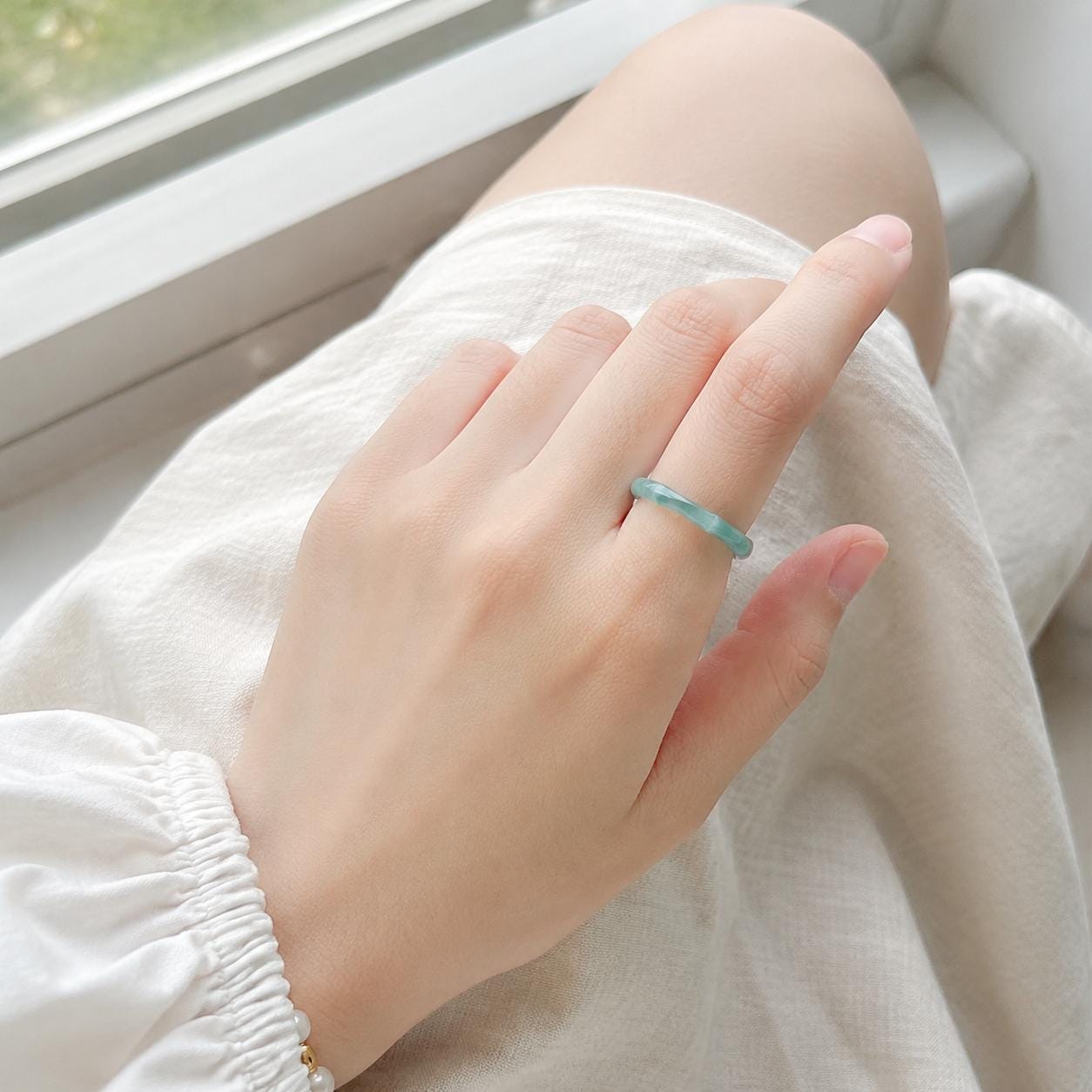 ヴィンテージの翡翠リング - Etsy 日本