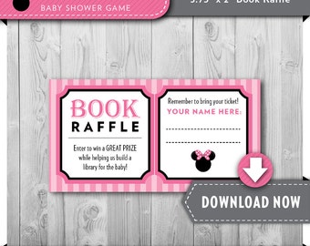 woodland baby shower bring a book raffle ticket printable etsy