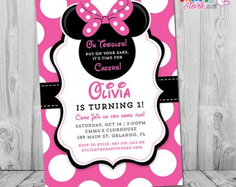 minnie mouse birthday invitation etsy minnie mouse birthday invitations