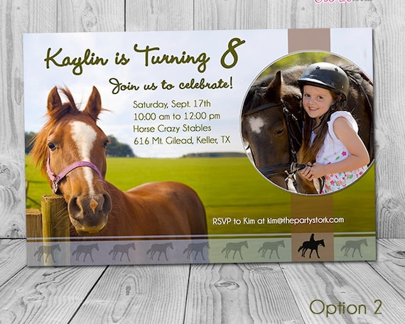 Horse Invitations, Horse Party Invitations, Printable Horse Birthday Invitations Il_570xn