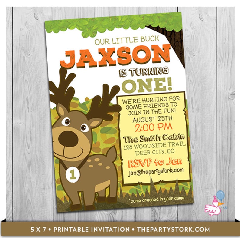 Hunting Birthday Invitations Hunting Invitation Hunting - Etsy