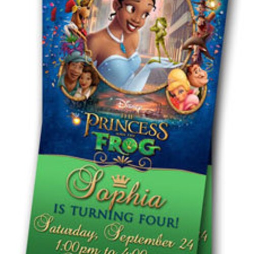 The Princess and the Frog Invitations: Printable Kids Custom - Etsy