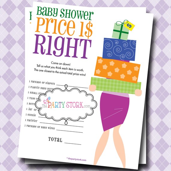 Price Is Right Baby Shower Game Boy Girl The Price Is Right Baby