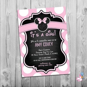 minnie mouse baby shower invitation printable minnie mouse