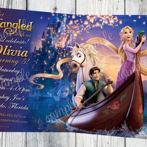 Rapunzel Invitation, Tangled Birthday Invitation, Rapunzel Party, Tangled Invites - Printable