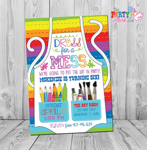 Art Party Invitation, Art Party, Art Birthday Invitation, Art Birthday Party, Paint Party Invitation, Painting Party, Printable Il_570xn