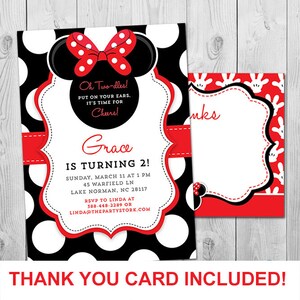 Minnie Mouse-uitnodiging