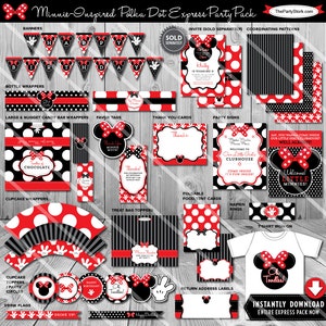 You PRINT & SAVE' Photo MICKEY MOUSE MINNIE MOUSE Birthday - Foto 8