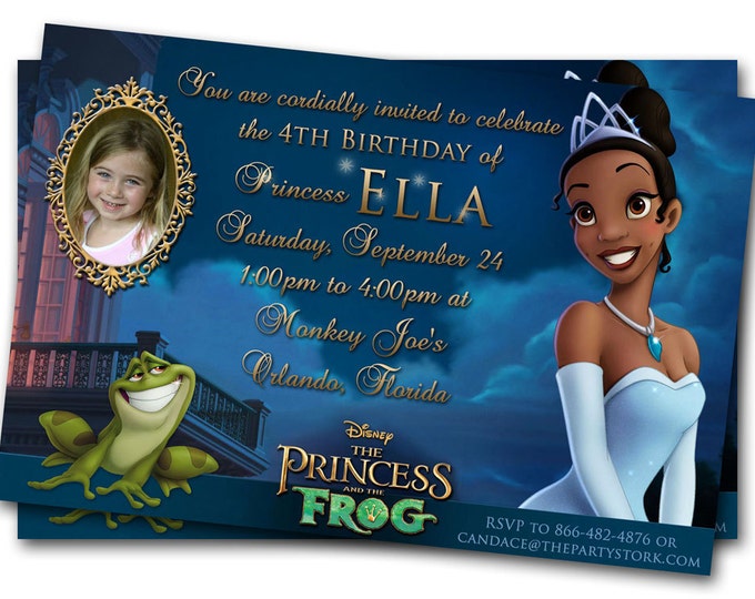 The Princess and the Frog Invitations: Printable Girls Custom - Etsy