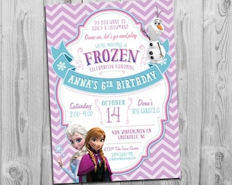 Frozen Invitation Printable, Frozen Invite, Frozen Invitation Download, Printable Frozen Invitations, Printable Frozen Birthday Invitation