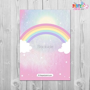 Unicorn Invitation, Unicorn Printables, Unicorn Invite, Unicorn Theme, Girls Birthday Party Invitations, Birthday Unicorn, Pastel Rainbow image 2