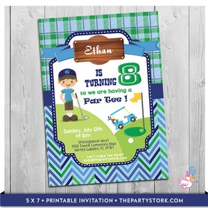 Golf Birthday Invitation: Golf Party Invitations, Golf Birthday Party, Boys Golf Party Invitation, Printable Invite