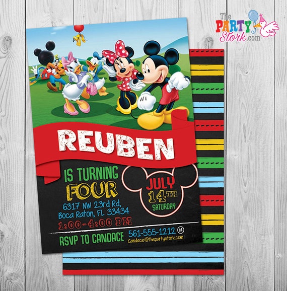 Printable Mickey Mouse Invitation by The Party Stork | Catch My Party