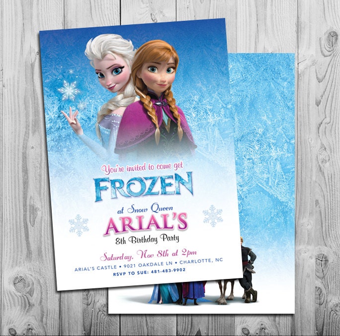 Frozen Invites Frozen Party Invitations Girl Birthday | Etsy