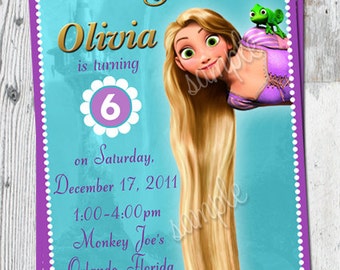 Tangled Invitation, Tangled Birthday, Rapunzel Invitation, Tangled Party, Girl Tangled Birthday Invitation, Tangled Invite, Rapunzel Party