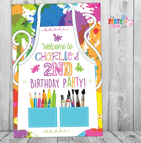 Art Paint Birthday Party Decorations - Paint Birthday Backdrop