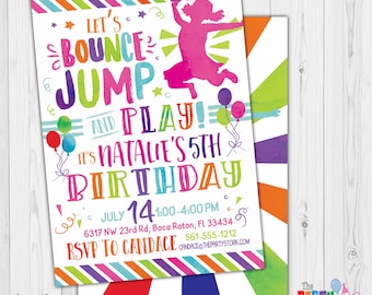 Rockin Jump Party Invitations Customisable Birthday Invites - Etsy