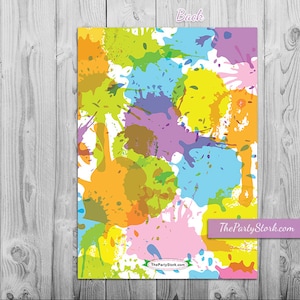 Paint Party Invitations Printable