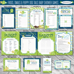 Frogs Snails and Puppy Dog Tails Baby Shower Games Snips and Snails and Puppy Dog Tails Baby Shower Games Boy Puppy Baby Shower Games theme