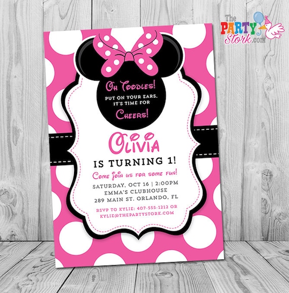 Minnie Mouse Birthday Invitation Il_570xn