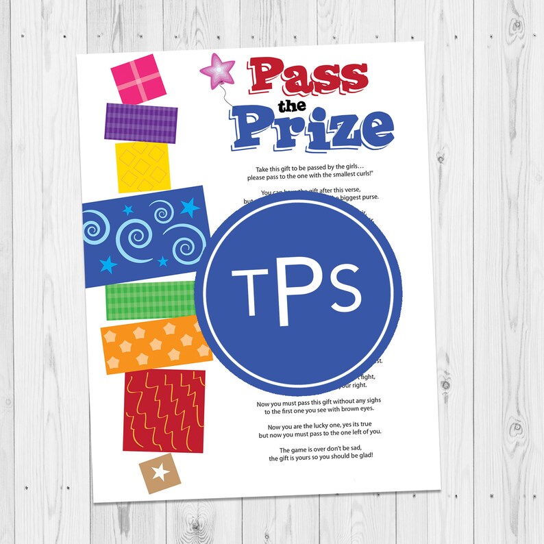 Pass the Prize Fun Baby Shower Game Baby or Bridal Shower Etsy