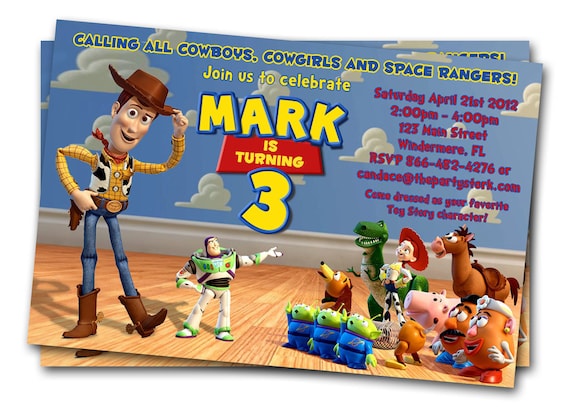 Toy Story Invitation, Toy Story Birthday, Toy Story Birthday Party, Woody Invitation, Boy Birthday Invitations, Toy Story Invites Il_570xn
