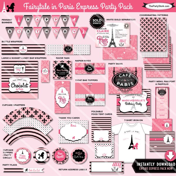 Paris Birthday Party - Etsy