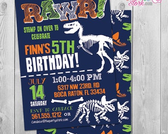 Dinosaur Birthday Invitation, Dinosaur Invitation, Dinosaur Birthday Dinosaur Invite Dino Party, Dino Invitations, Dino Invite Boy