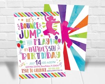 Rockin Jump Party Invitations Customisable Birthday Invites - Etsy