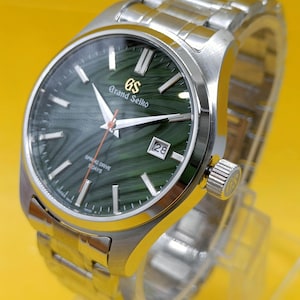 Vintage Grand Seiko Automatic Date Indicator Green Dial Japan Made Men's Wrist Watch Free Shipping