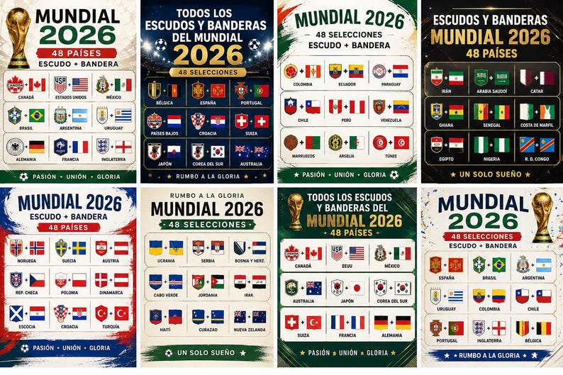 Mundial 2026 PDF Recortable Escudos Y Banderas De Selecciones mundial-2026-pdf-recortable-escudos-y-banderas-de-selecciones