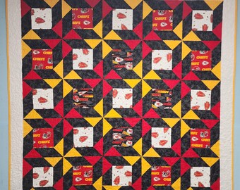 Kansas City Chiefs quilt throw