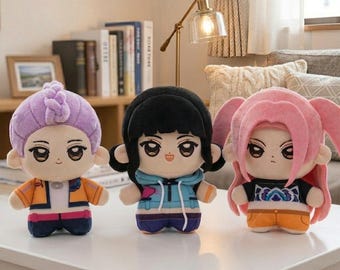 Kpop Demon Hunters Plush Dolls Set Anime Collectible Toy Gift for Kids