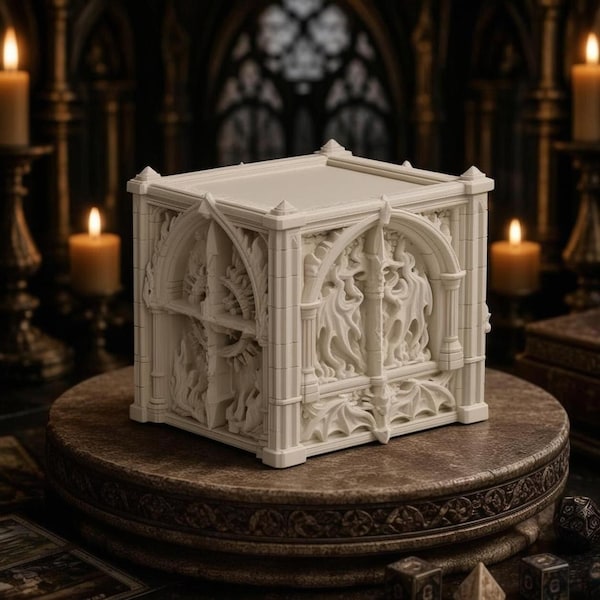 Caja para mazos de dragones / Soporte para guardar cartas de TCG de la Catedral de la Fantasía
