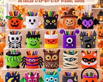 20 Halloween Pipe Cleaner Pencil Holder Patterns PDF
