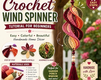 Crochet Wind Spinner Pattern| Spiral Garden Decor | Helix Ornament