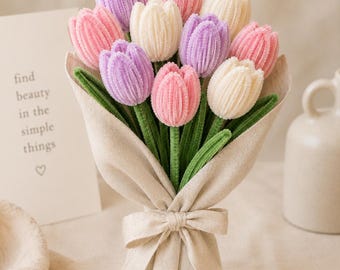 Make Realistic Tulips with Pipe Cleaners | Printable DIY Flower Craft Guide