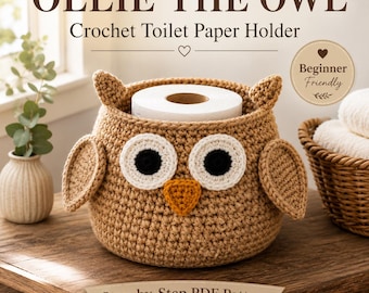 Crochet Owl Toilet Paper Holder Pattern - PDF Download