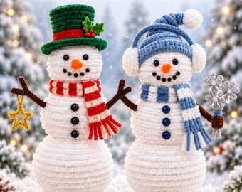 Pipe Cleaner Snowman Duo – Christmas Craft Tutorial PDF