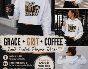 Anmut Grit & Kaffee Crop Hoodie