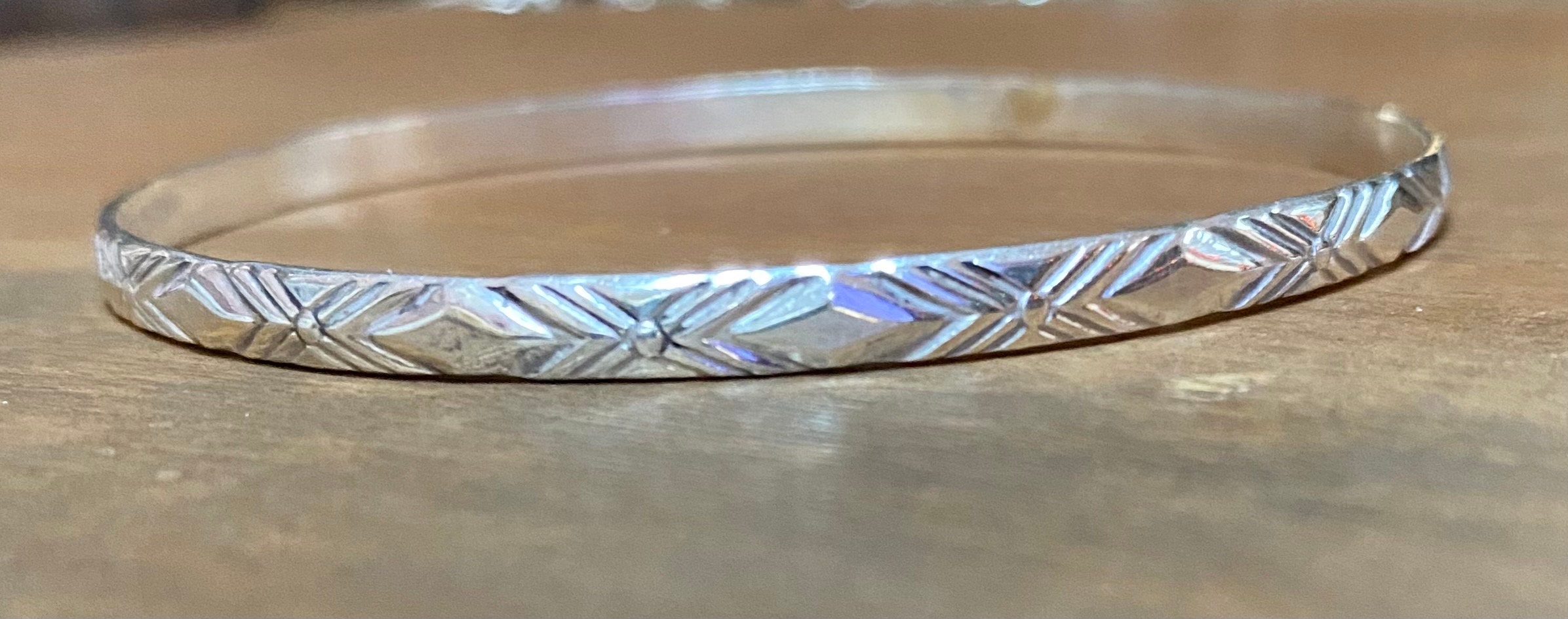 Silver Bangle 925 - Etsy