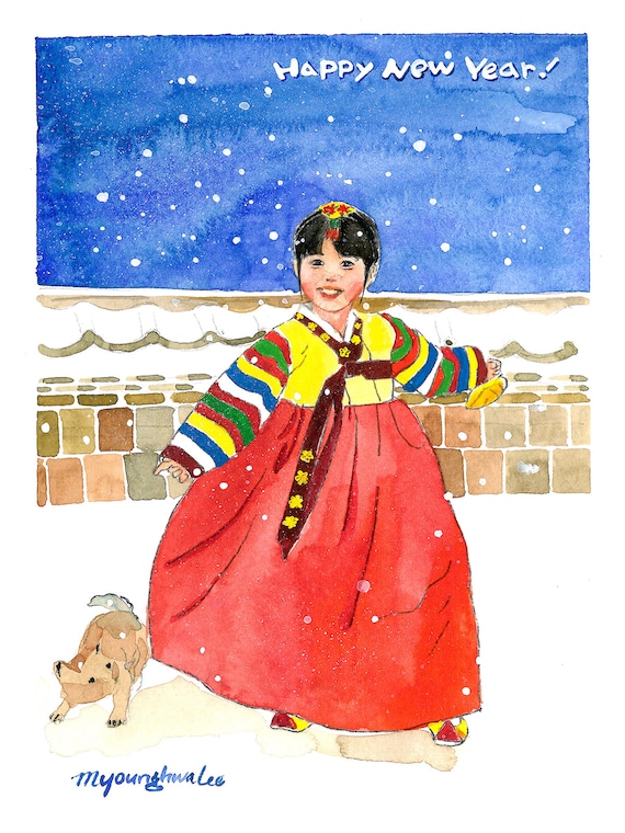 ART PRINT New Year's Greeting