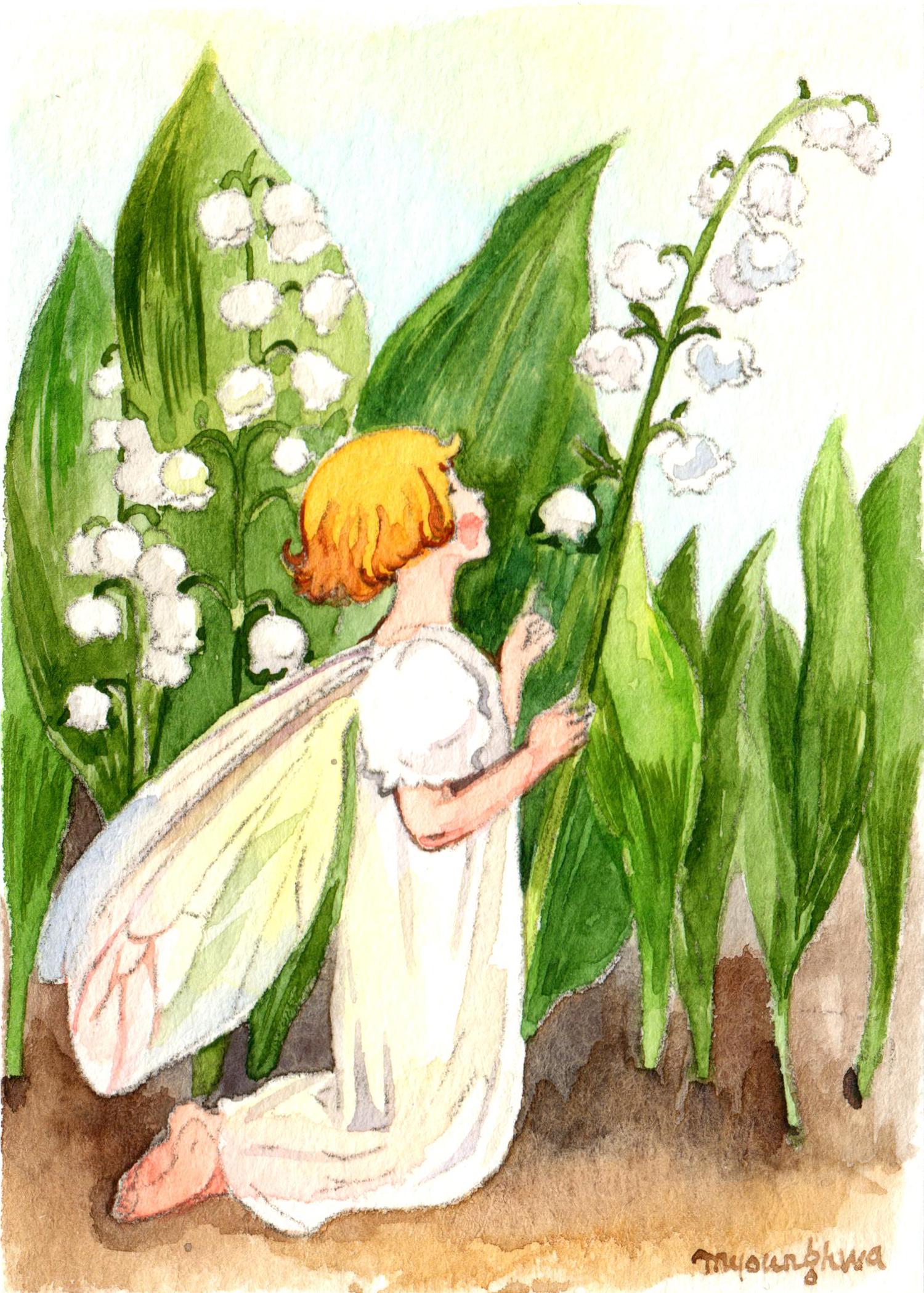 A Fairy's Whisper - Limited Edition Lily of the Valley Art Print