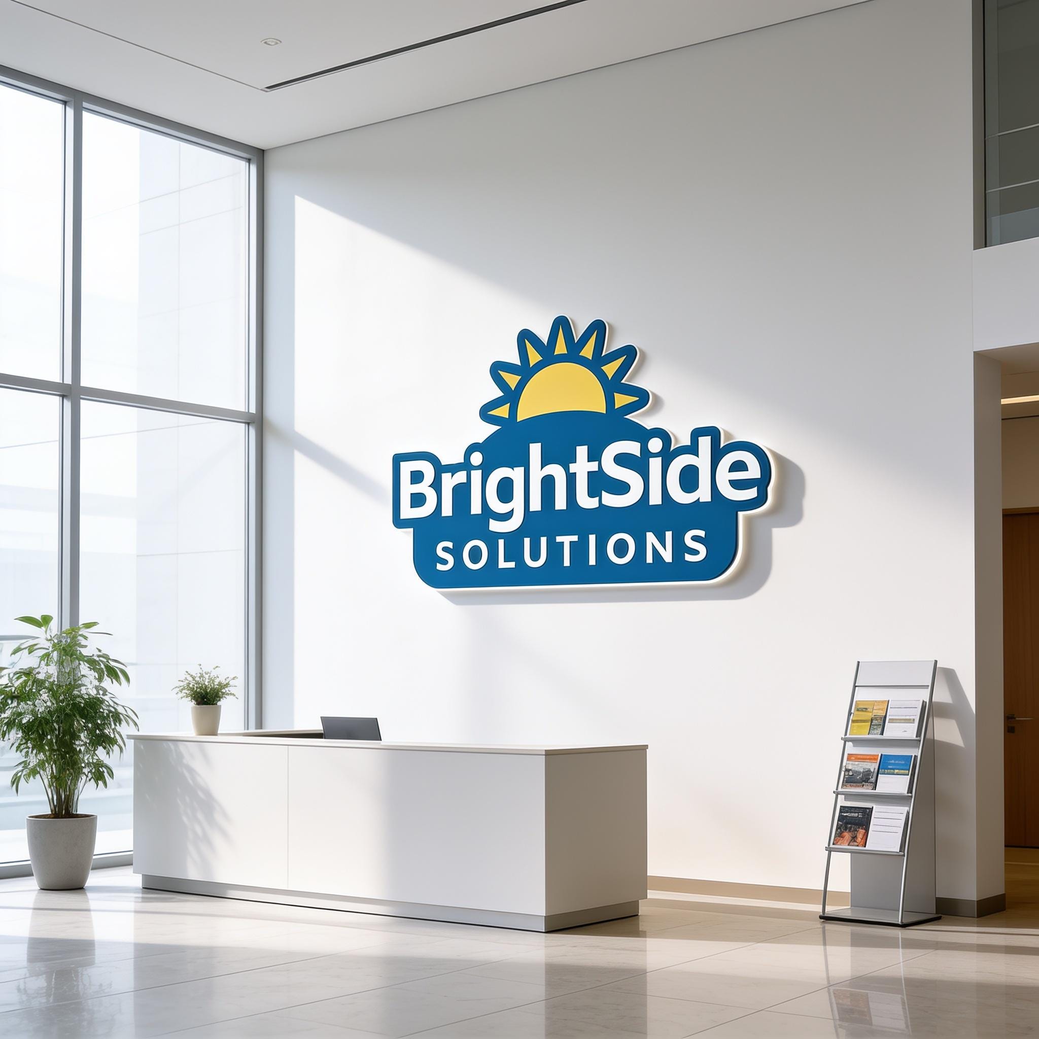Custom PVC Business Logo Sign, Lightweight Office Branding Display