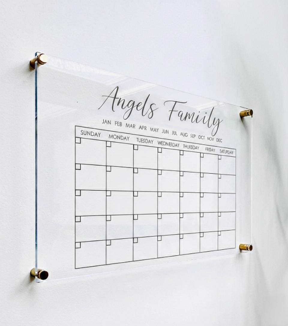 Acrylic Family Chore Chart, Modern Household Planner, Reusable Orga...
