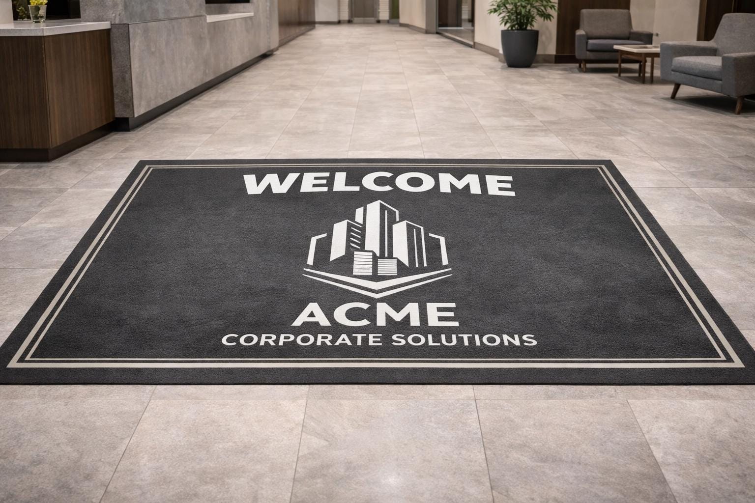 Custom Business Floor Decal, Personalized Logo Vinyl Graphic, Anti-...