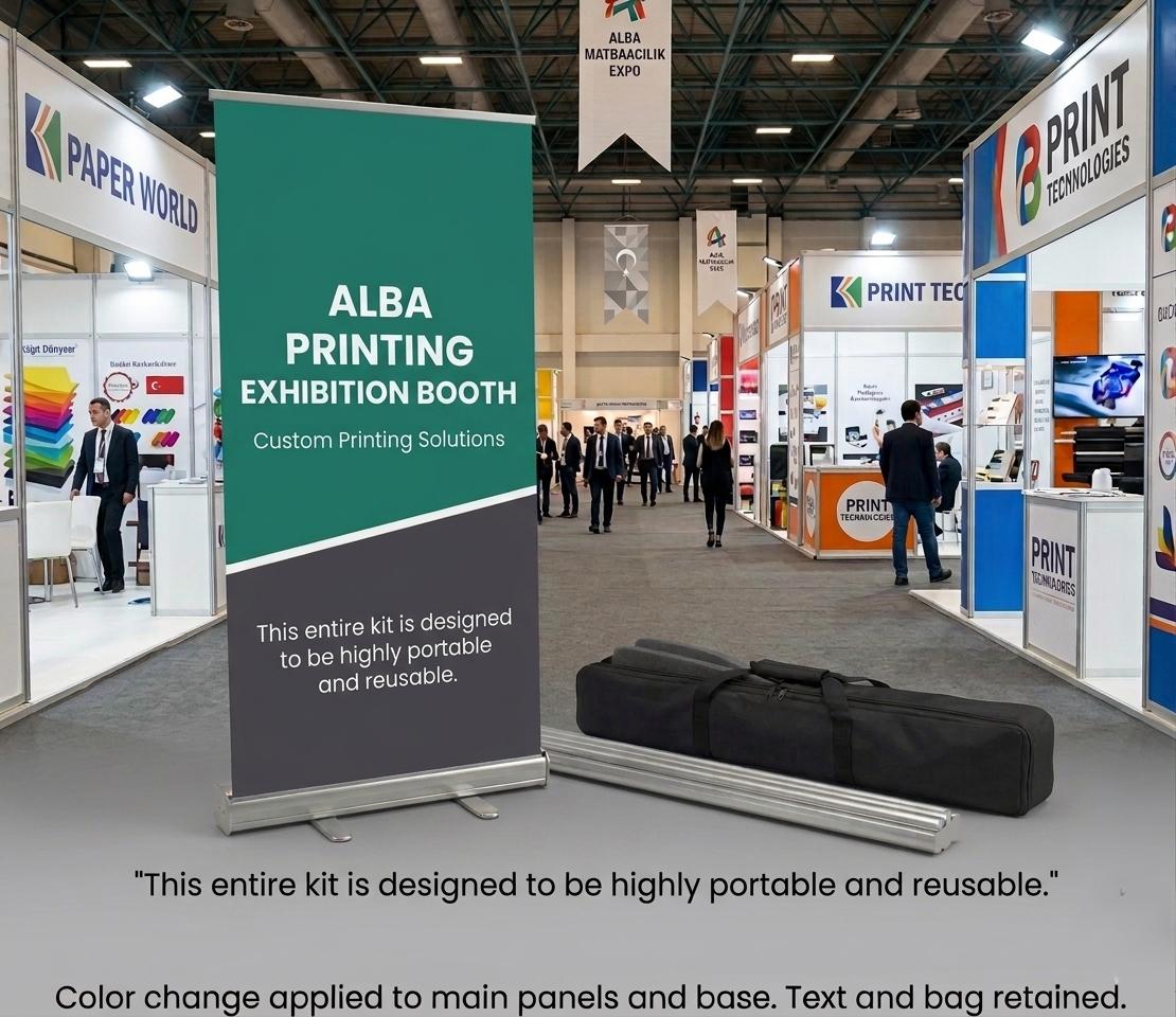 Custom Retractable Banner Stand , Personalized Roll-Up Display, 33x81