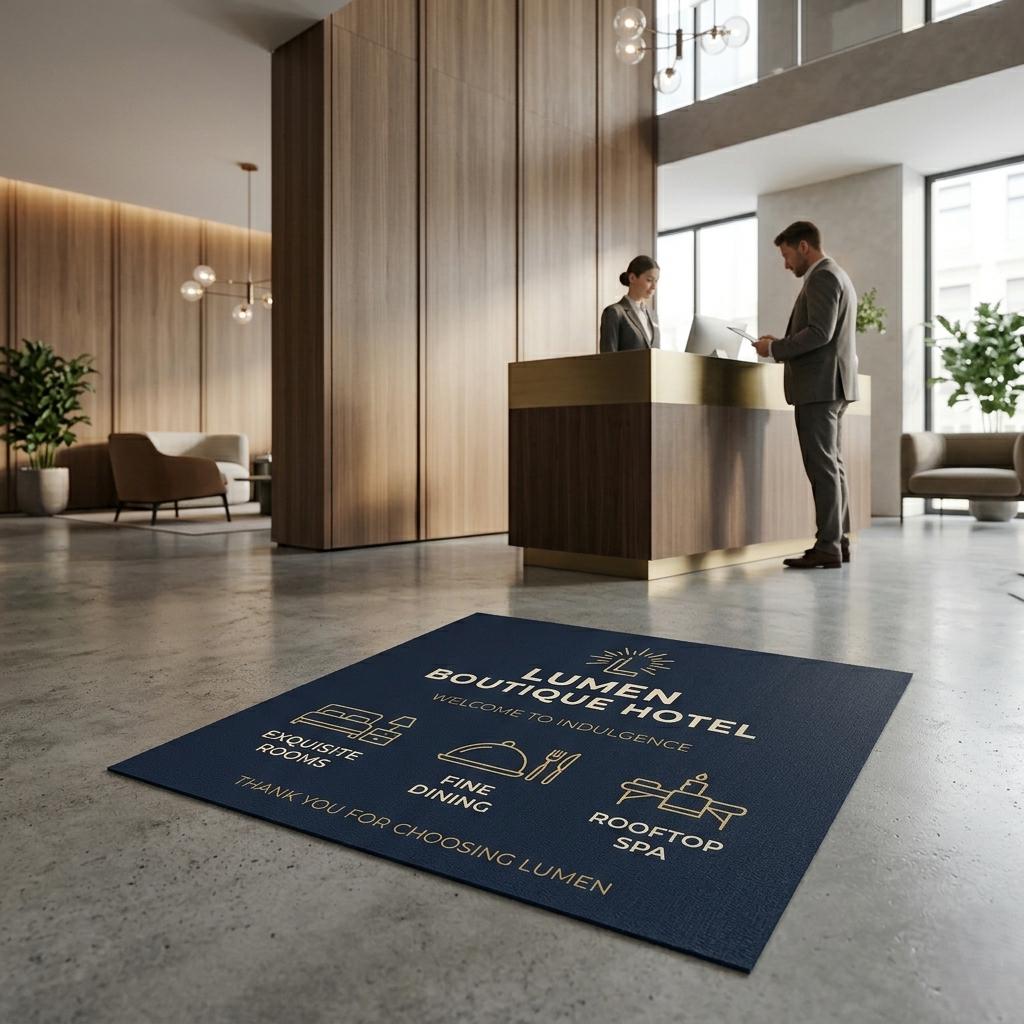 Hotel & Restaurant Custom Floor Decal, Personalized Floor Graphics ...