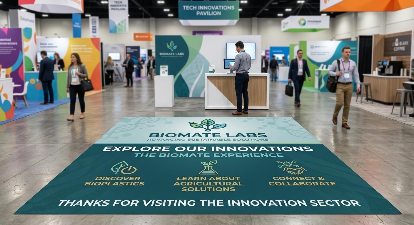 Custom Business Floor Decal, Personalized Trade Show Vinyl Graphics...