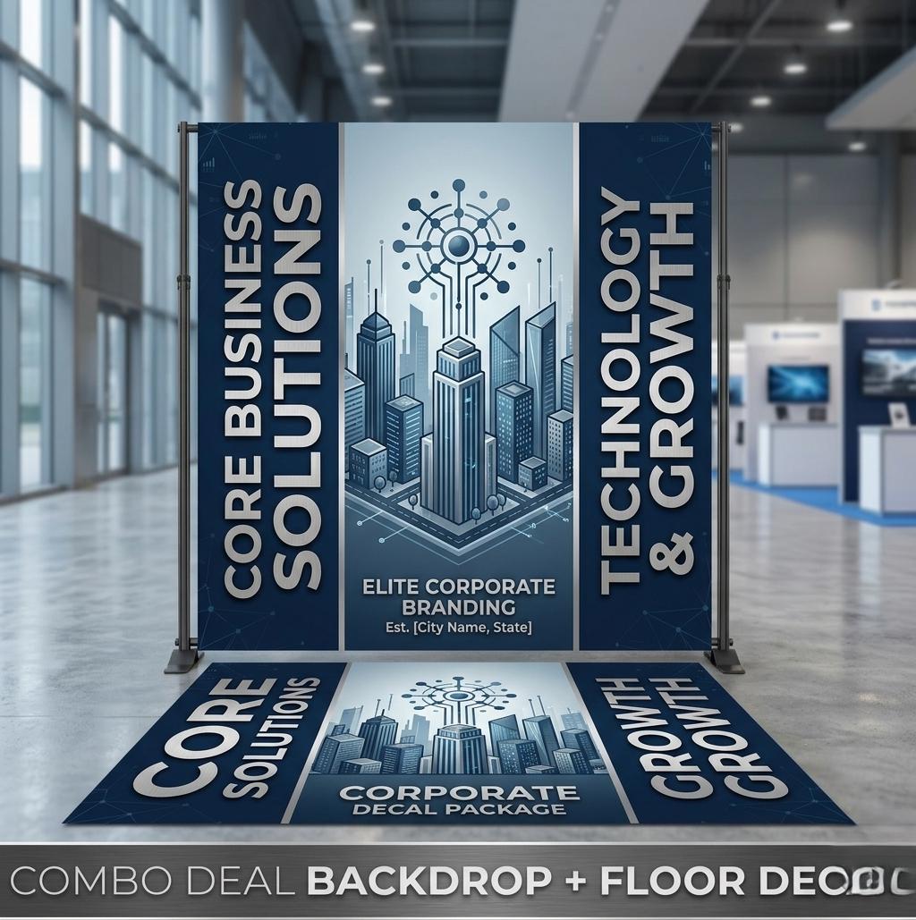 Business Custom Prom Send-Off Backdrop and Floor Decal - Photo Part...